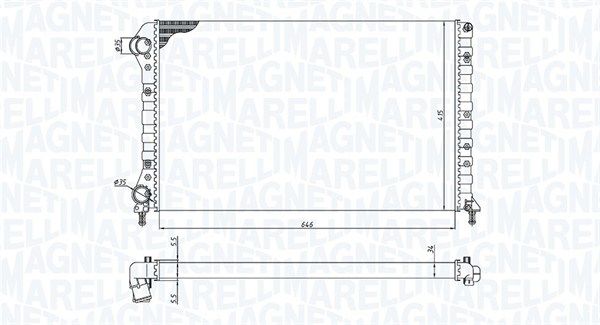 MAGNETI MARELLI Jäähdytin,moottorin jäähdytys 350213179000